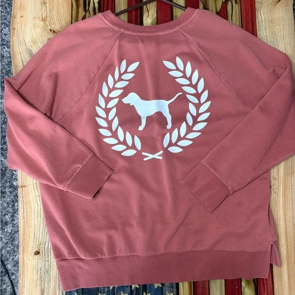 Victorias Secret Pink Long Sleeve Medium Crewneck Sweatshirt - Picture 1 of 3
